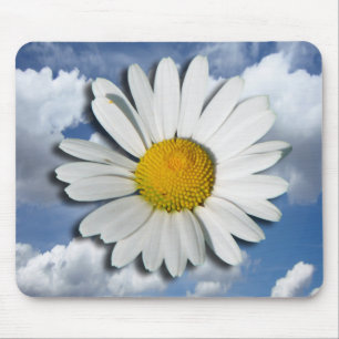 Nur ein Marguerite Blossom + Ihr Text und Ihre Ide Mousepad