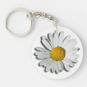 Nur ein Marguerite Blossom + Ihr Text und Ihre Ide Schlüsselanhänger