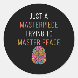 Nur ein Masterpiece Mental Health Awareness Green Runder Aufkleber