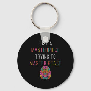 Nur ein Masterpiece Mental Health Awareness Green Schlüsselanhänger