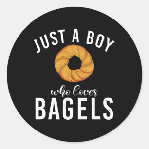 Nur ein Mensch Lieben Bagels Bagel Runder Aufkleber