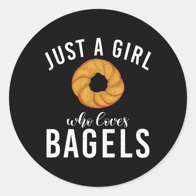 Nur ein Mensch Lieben Bagels Bagel Runder Aufkleber (Vorderseite)