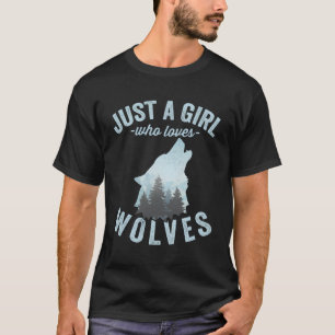 Nur ein Mensch Lieben Wolfen Wolf und T-Shirt