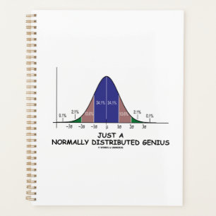 Nur ein normalerweise verteilter Genius Stats-Spaß Planer