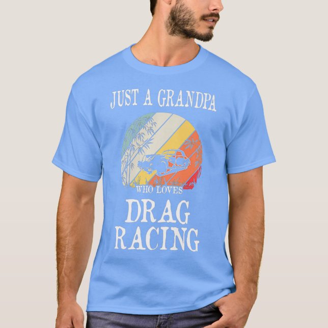Nur ein Opa, der Lieben Racing Premium ziehen T-Shirt (Vorderseite)
