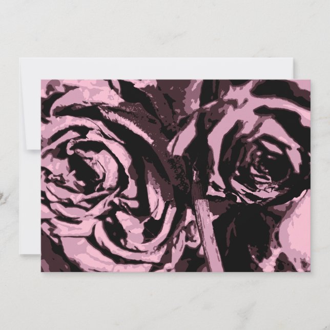 Nur ein paar Rose Einladung (Vorderseite)