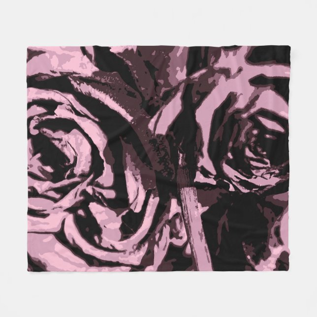 Nur ein paar Rose Fleecedecke (Vorderseite (Horizontal))