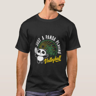 Nur ein Panda, der Volleyball spielt Tier T-Shirt