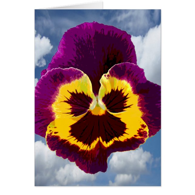 Nur ein Pansy Blossom + Ihr Text & Ideen (Vorne)