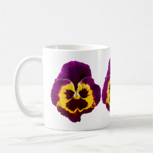 Nur ein Pansy Blossom + Ihr Text & Ideen Kaffeetasse