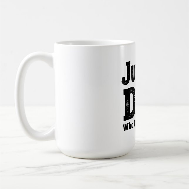 Nur ein Papa, der Donuts liebt – Lustiges Papa-Tas Kaffeetasse (Links)