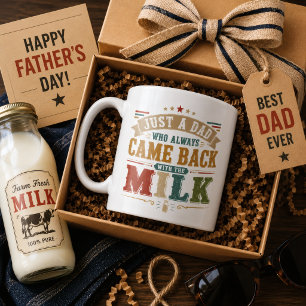 Nur ein Papa, der immer mit der Milch zurückkam Kaffeetasse