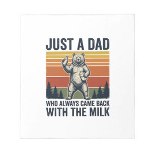 Nur ein Papa kam mit dem Milchbär-Shirt zurück_1 Notizblock