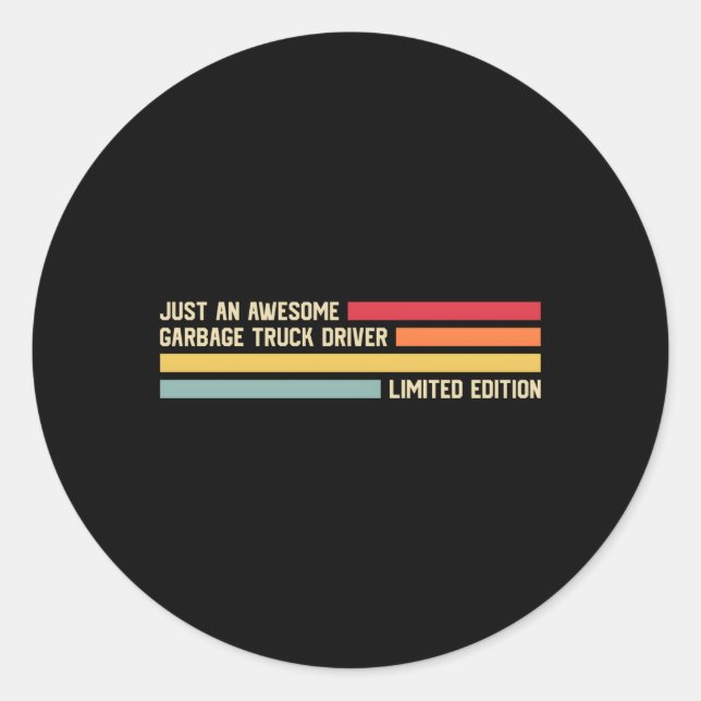 Nur ein Phantastischer LKW-Fahrer Runder Aufkleber (Vorderseite)