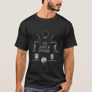 Nur ein Phasenmond auf dem Mondraum T-Shirt