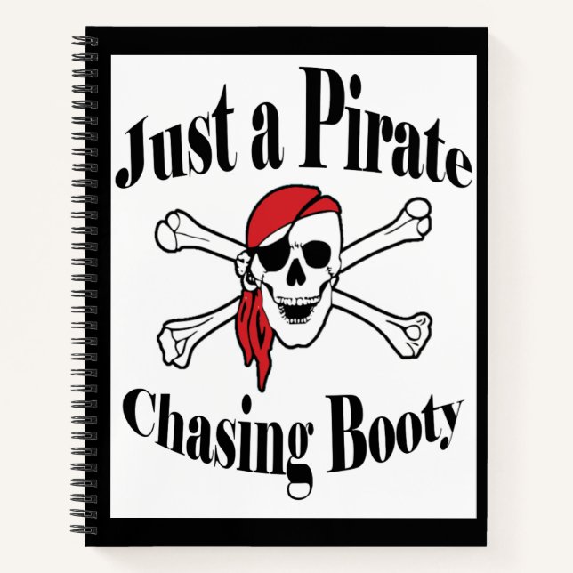 Nur ein Piratenschiff Hintern - farbenfroher Schäd Notizbuch (Vorderseite)