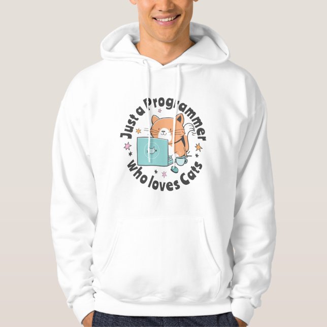 Nur ein Programmierer, der Katzen Liebe Hoodie (Vorderseite)