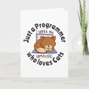 Nur ein Programmierer, der Katzen Liebe Karte