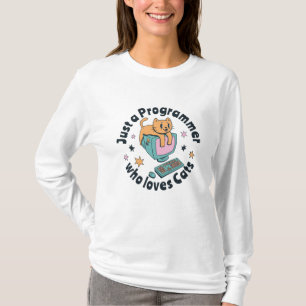 Nur ein Programmierer, der Katzen Liebe T-Shirt