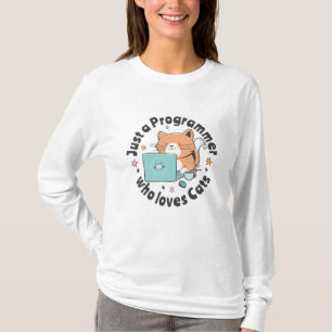 Nur ein Programmierer, der Katzen Liebe T-Shirt