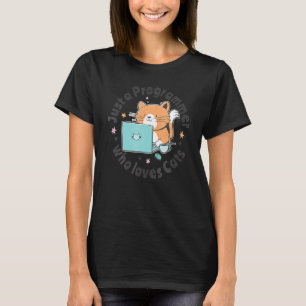 Nur ein Programmierer, der Katzen und Computer-Kab T-Shirt