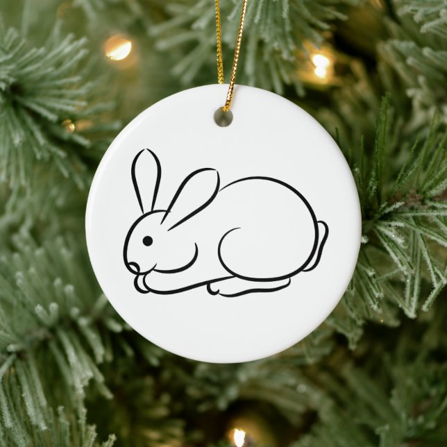 Nur ein Rabbit Keramik Ornament (Baum)