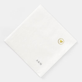 Nur ein romantisches Imitat Gold Herzstück der Lie Serviette