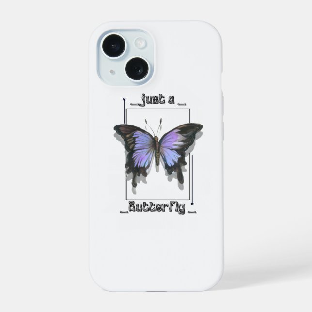 Nur ein Schmetterling  iPhone 15 Hülle (Rückseite)