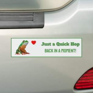 Nur ein schneller Hopser Lustige Frosch-Fahrer-Not Autoaufkleber
