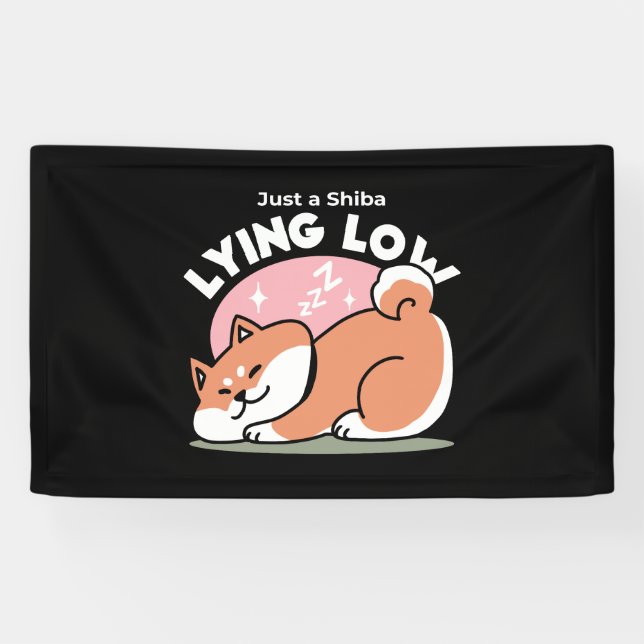 Nur ein Shiba, der niedrig fliegt: Niedliches Shib Banner (Horizontal)