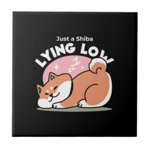 Nur ein Shiba, der niedrig fliegt: Niedliches Shib Fliese