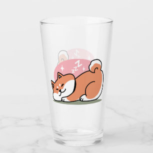 Nur ein Shiba, der niedrig fliegt: Niedliches Shib Glas