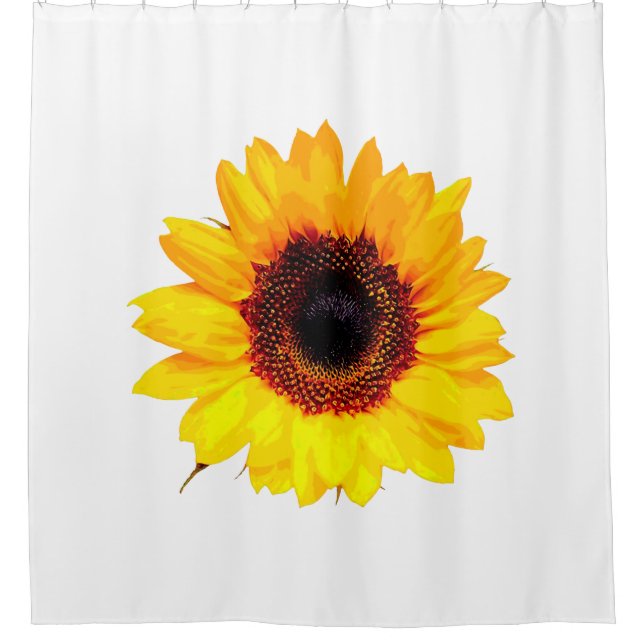 Nur ein Sonnenblume Blossom + Ihr Backgr. Ideen Duschvorhang (Vorderseite)