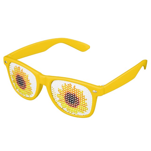 Nur ein Sonnenblumen-Blossom + Ihr Text und Ihre I Sonnenbrille (Schrägansicht)