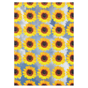 Nur ein Sonnenblumen-Blossom + Ihr Text und Ihre I Tischdecke
