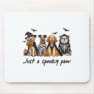 Nur ein Spooky Paw Funny Hund Halloween Ghost Cost Mousepad