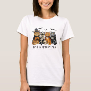 Nur ein Spooky Paw Halloween Cats T - Shirt