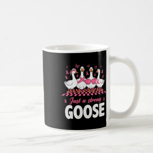 Nur ein starker Gänserosa-Ribbon-Brustkrebs vor de Kaffeetasse