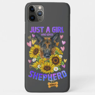 Nur ein süßes Mädchen liebt Deutsche Schäferhunde Case-Mate iPhone Hülle