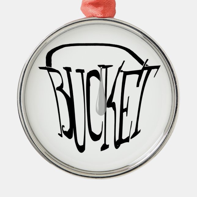 Nur ein Tropfen in einen Eimer Ornament Aus Metall (Vorne)