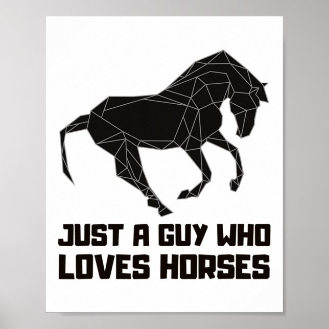 Nur ein Typ, der Pferde Liebe Reiten Graph Poster (Vorne)