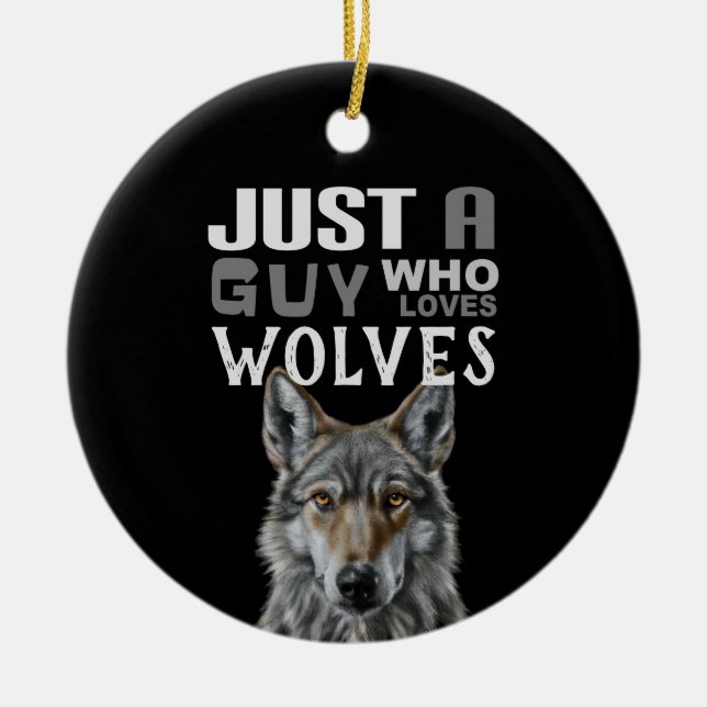 Nur ein Typ, der Wölfe Keramik verzieren Liebe Ornament (Vorne)