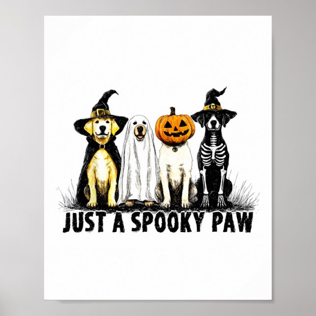 Nur ein unheimlich paw Ghost Dog Halloween Poster (Vorne)