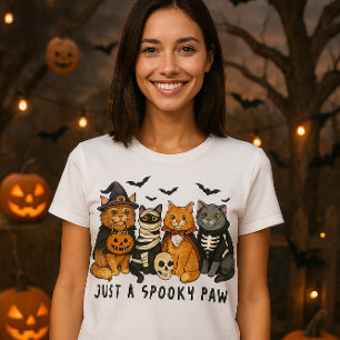 Nur ein unheimlich paw Halloween Katzen T-Shirt
