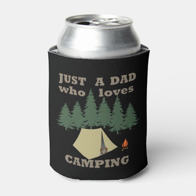 Nur ein Vater, der Camping und Wandern Lieben Dosenkühler (Kanne Vorderseite)