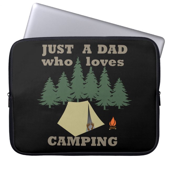 Nur ein Vater, der Camping und Wandern Lieben Laptopschutzhülle (Vorderseite)