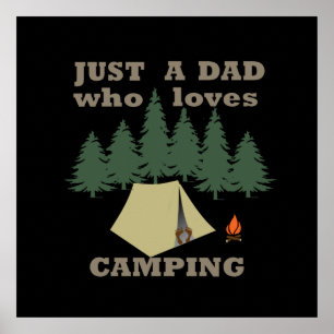 nur ein Vater, der Camping und Wandern liebt Poster