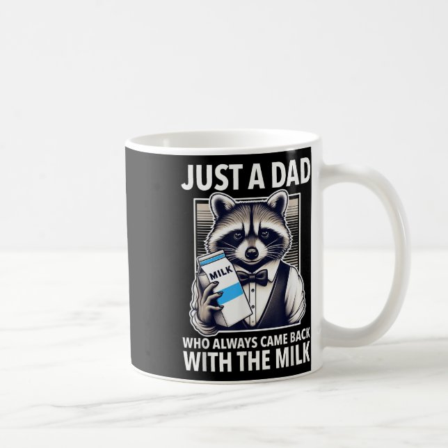 Nur ein Vater, der immer wieder mit dem Milchfaden Kaffeetasse (Rechts)