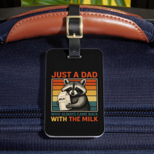 Nur ein Vater, der immer wieder mit der Milch zurü Gepäckanhänger