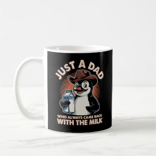 Nur ein Vater, der immer wieder mit der Milch zurü Kaffeetasse